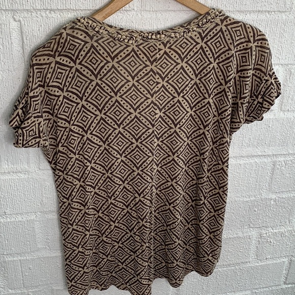 Anthropologie C. Keer Applique "Raw Elements Top" Blouse sz XS - Picture 7 of 8